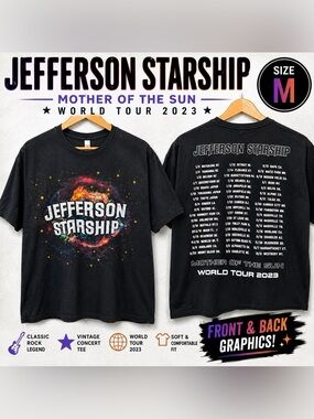 Jefferson Starship Mother of the Sun World Tour 2023 Graphic Band Tee Medium